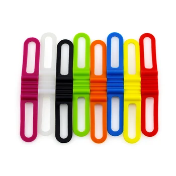 

8pcs Flashlight Bike Mount Strap Tie Down Straps Bicycle Band Flashlight Helmet Light Mount Phone Strap