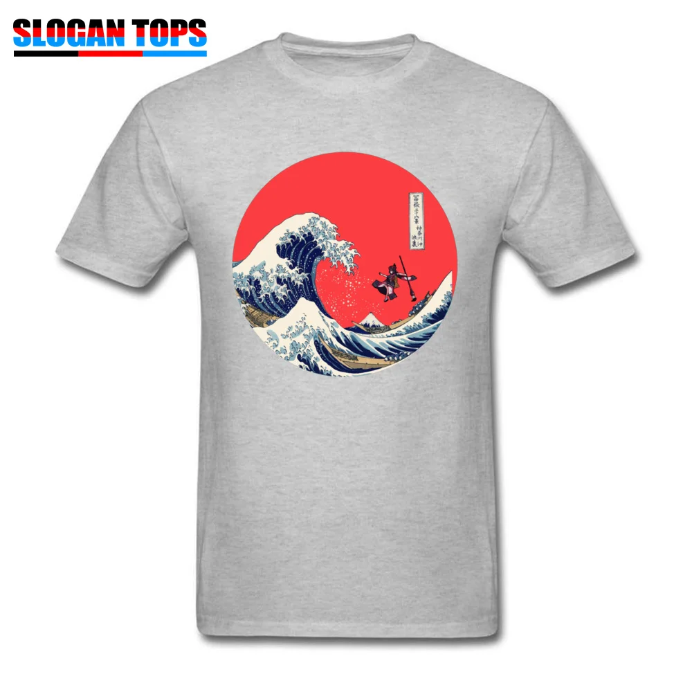 Design Kanagawa Hokusai 19027 Tshirts for Men Fashion NEW YEAR DAY Crew Neck 100% Cotton Short Sleeve Tshirts Sweatshirts Kanagawa Hokusai 19027 grey