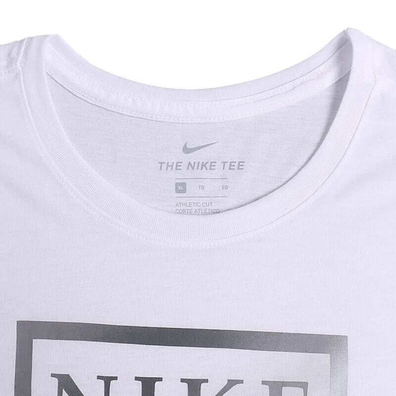 Новое поступление NIKE DRY TEE Золотой баннер мужские футболки с коротким рукавом спортивная