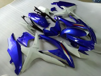 

Injection mold Fairing kit for GSXR600 750 K8 08 09 GSXR 600 GSXR750 2008 2009 ABS White blue Fairings set+gifts SH42