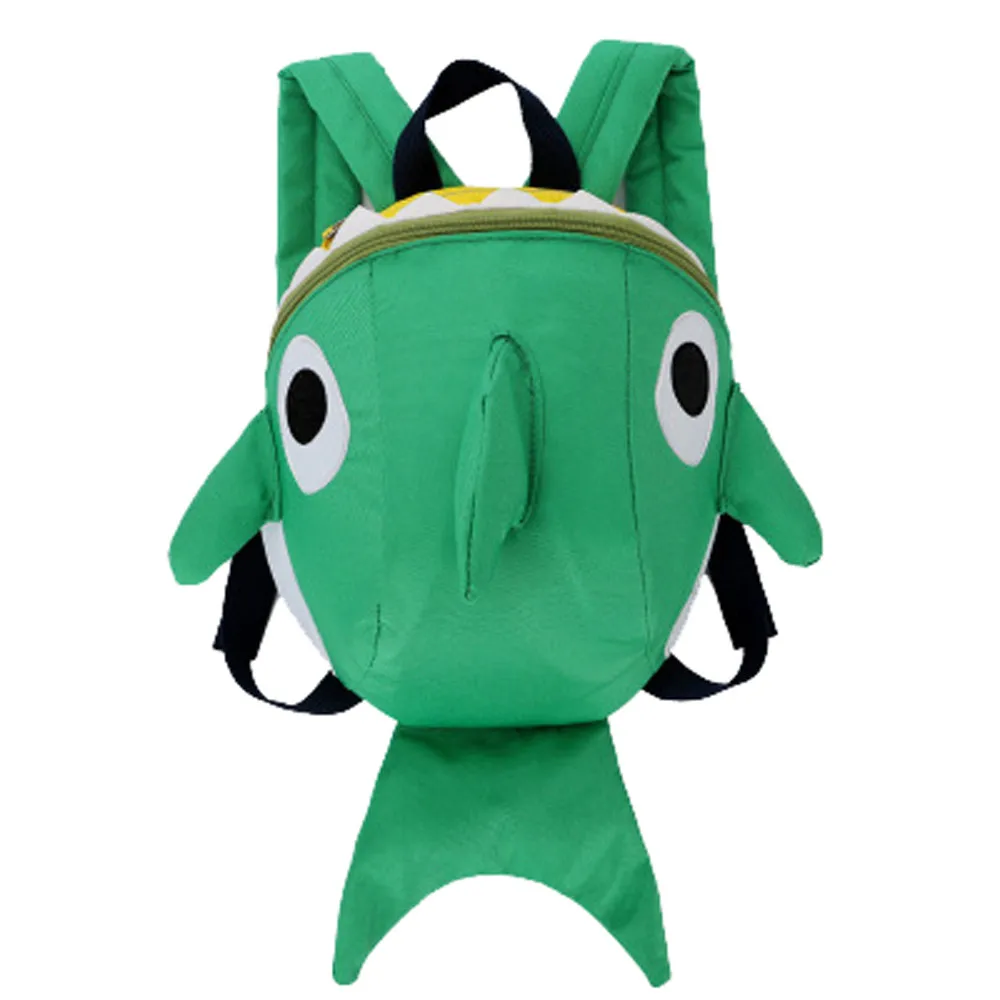 Cute Cartoon Animal Mini Plush Backpack Baby Toy School Bag Kids Outdoor Travel Pack Bag Student Kindergarten Animal Bags - Цвет: green