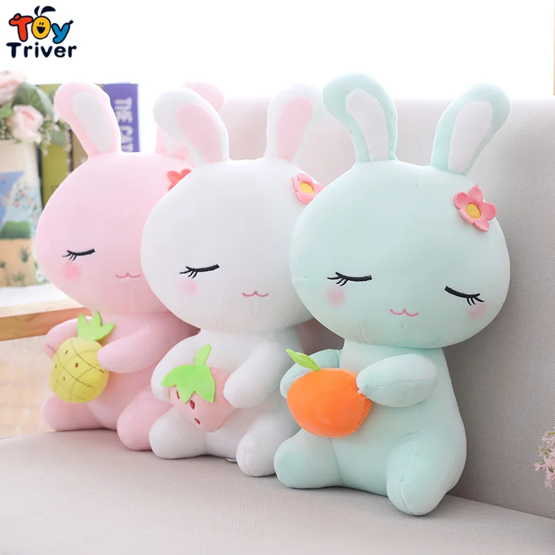 

Cute Plush Rabbit Toy Stuffed Fruit Pineapple Carrot Rabbits Doll Baby Kids Children Birthday Christmas Gift Home Shop Decor