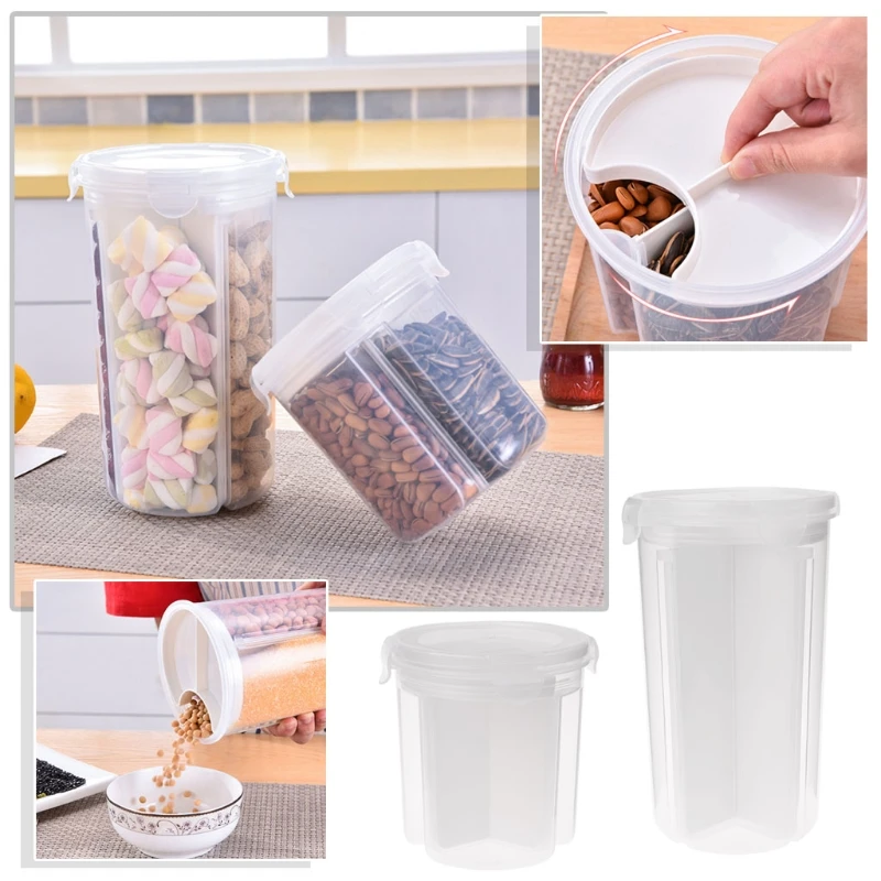 

2018 Kitchen Food Cereal Grain Bean Rice Plastic Storage Tanks Container Box Crisper