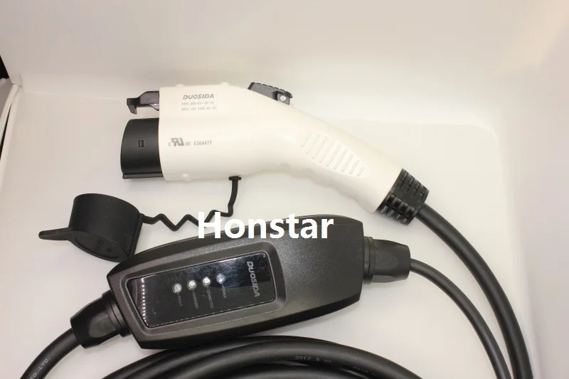 J1772  EVSE 5m / 6m cable input ev plug white Duosida level 2 <br />Charger 16A Type 1 schuko for electric car Charging-in Battery Cables <br />