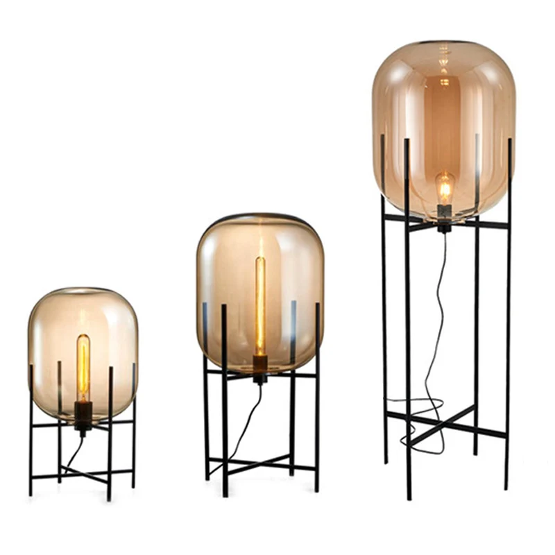 glass globe table lamp