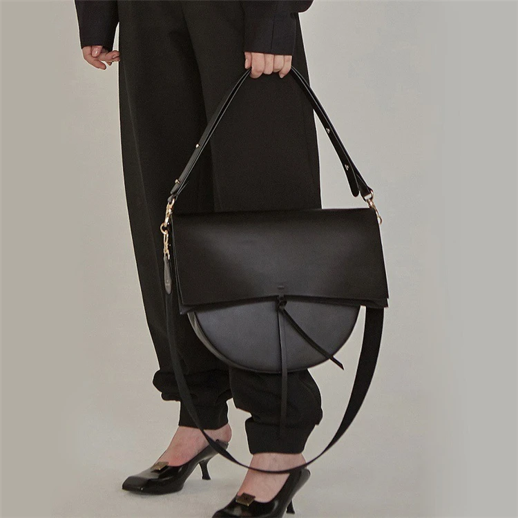 Burminsa шикарные полукруглые седельные сумки для женщин из искусственной кожи женские сумки через плечо 2019 кофейный черный
