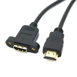 Кабель HDMI для мужчин и женщин хост-кейс винт крепления панели кабель 1,4 мужчин и женщин 30 см 50 см 100 см 150 см 200 см