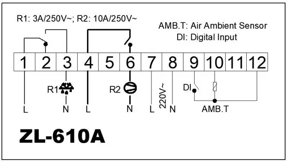 ZL-610A, как stc 8080a, регулятор температуры, регулятор температуры термостата, контроллер холодного хранения, Lilytech