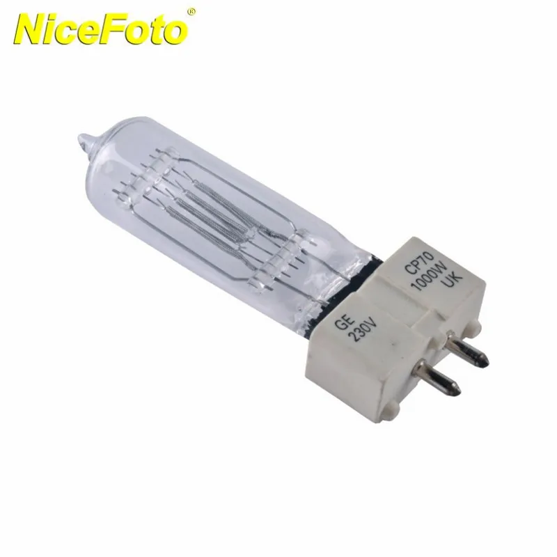 NICEFOTO 1000W GE Quartz Light Bulb Studio Flash Continuous Lighting