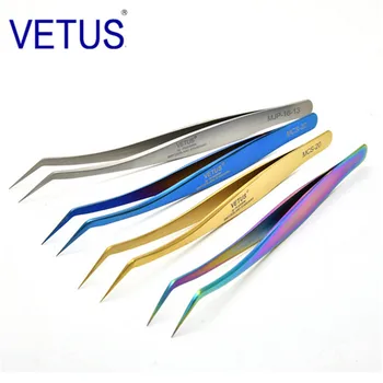 

VETUS Premium Beauty Makeup Overlord Tweezers Mink Eyelashes Extension Tweezer Top Quality Ultra Fine Tip Anti-static scissor