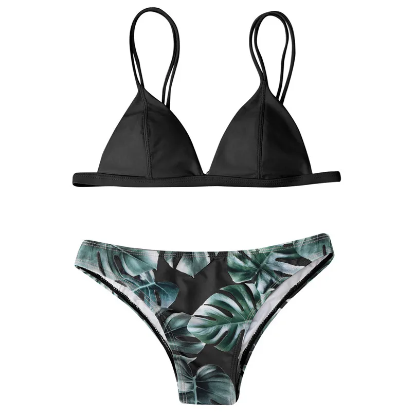 Women's Swimming Suit Bandeau Bandage Bikini Set Push-Up Brazilian Swimwear Beachwear Swimwear Swimsuit for Girls #2J10#F (5)