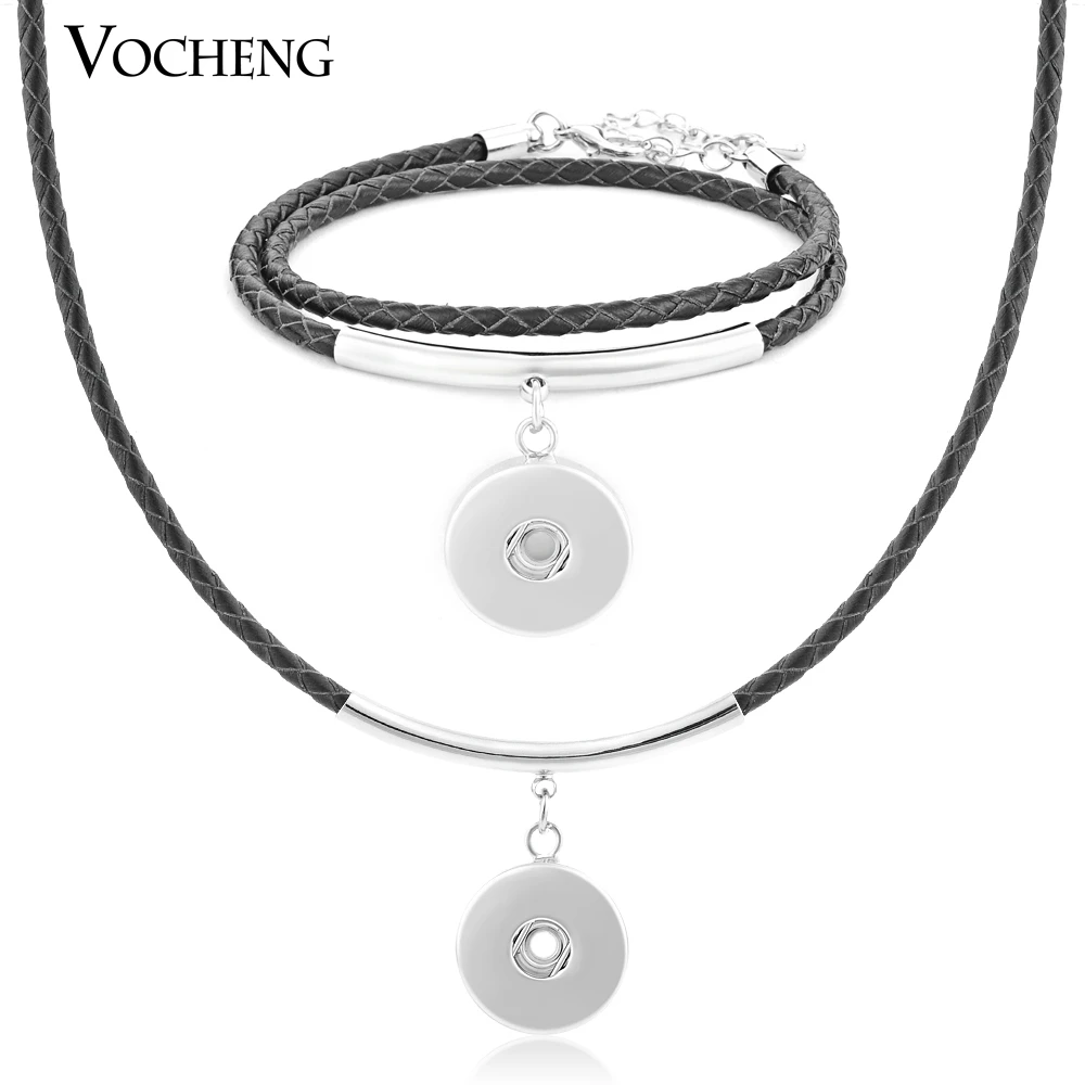 

10pcs/lot Wholesale Vocheng 18mm Ginger Snap Button 5 Colors Leather Jewelry Set NN-379*10 Free Shipping