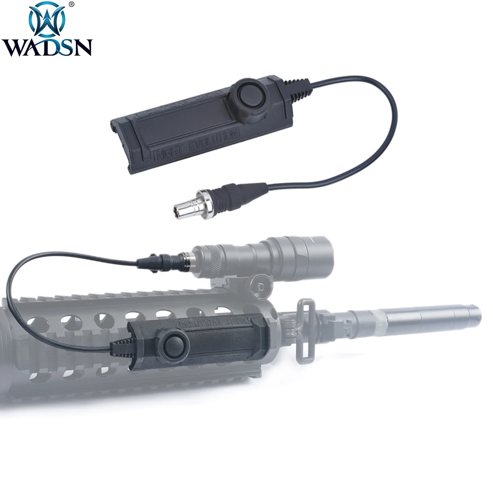 Interruptor de Função Remoto para Surefir Wadsn Airsoft Função Momentânea Arma Tática Lanterna Dupla M300 M952 M600