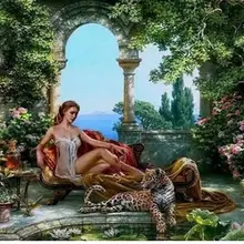 4039 леди и ее унция-краска по комплекты номеров для взрослых DIY