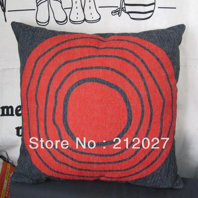 Free Shipping Archery Target Design Cotton Linen Cushion Case