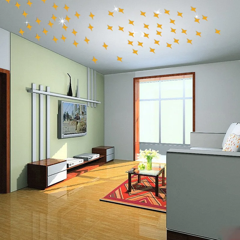 10/30/50 шт. зеркальные 3D наклейки на стену|mirror wall stickers|wall stickerstickers home |