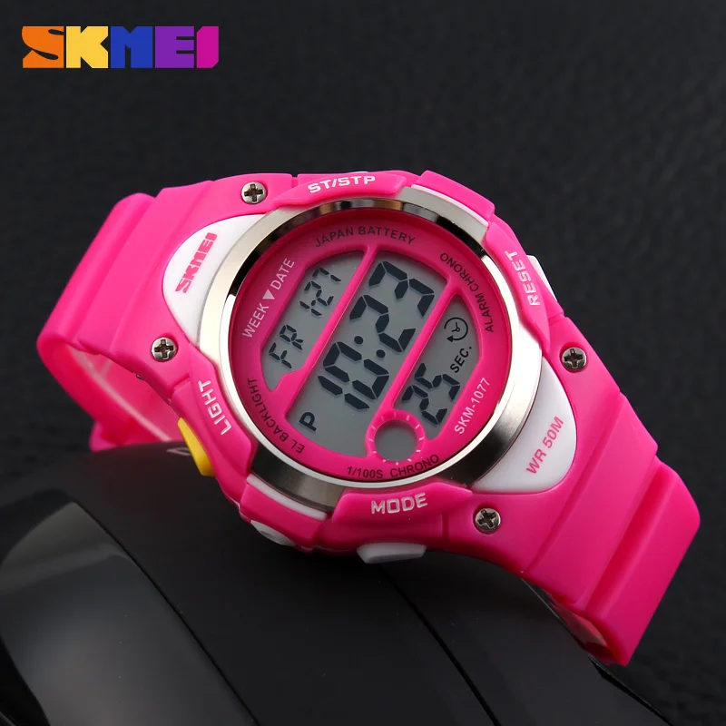 SKMEI Children's Watches Top Kids Watches Clock Girls Boys Sport Wrist Watch Water Resistant Alarm Fashion Relogio infanti 1077