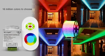 

Mi.Light FUT042 DC12V DV24V 433MHz RGB LED Strip controller with RF remote max 10A for 5050 3528 2835 RGB led strip light tape