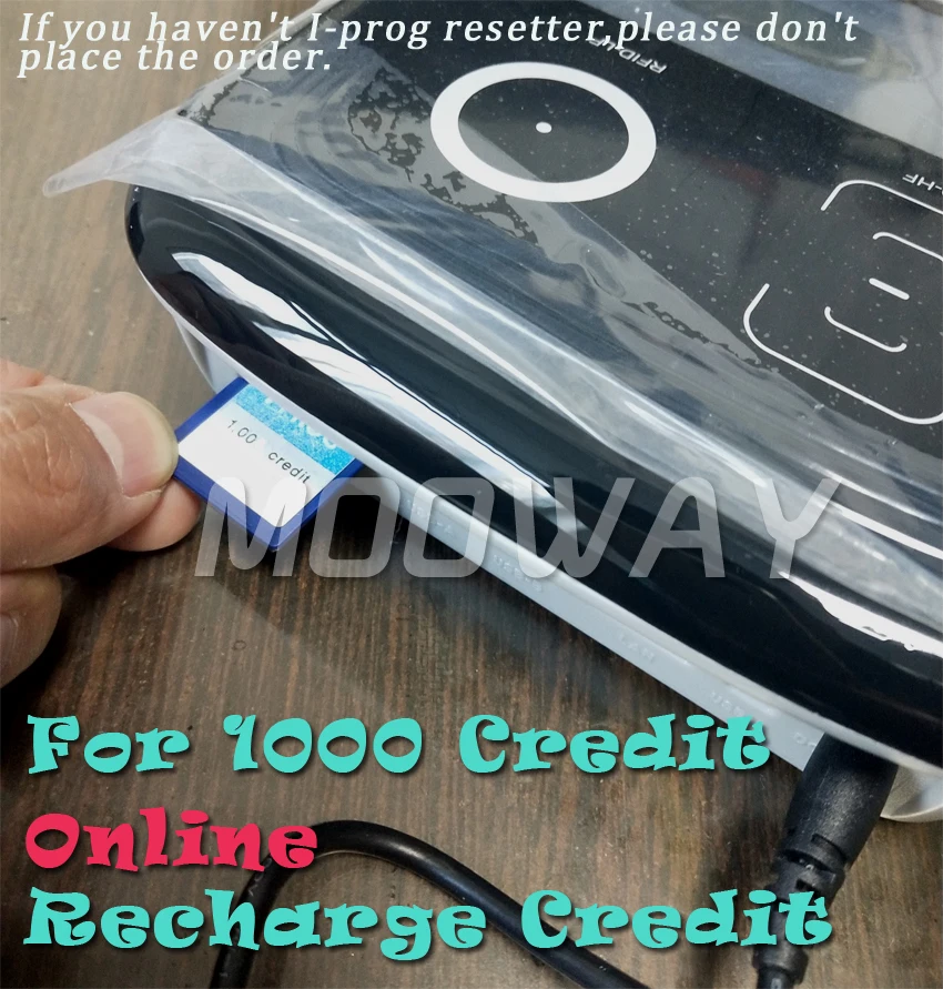 

MOOWAY I-PROG universal chip Credit for online Credit recharge 1000 Credit
