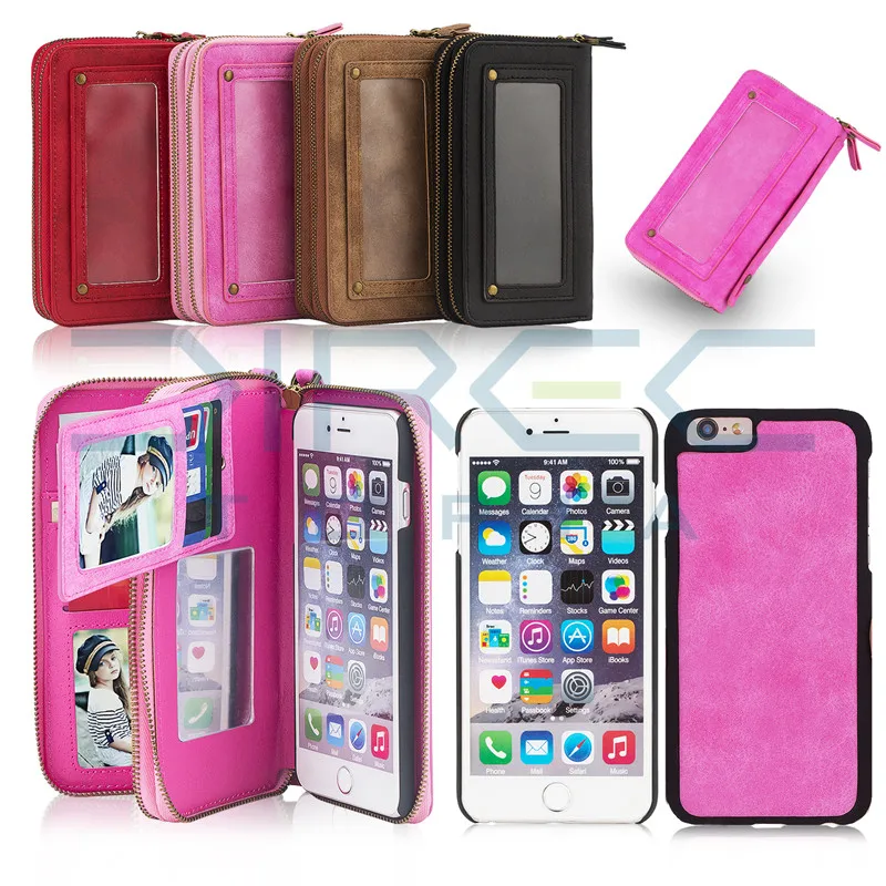 2017 Limited Sale Luxury PU Leather Case For iPhone 6 2 in 1 Wallet Cover Fundas 6s Plus Coque Mobile Phone Cases | Мобильные