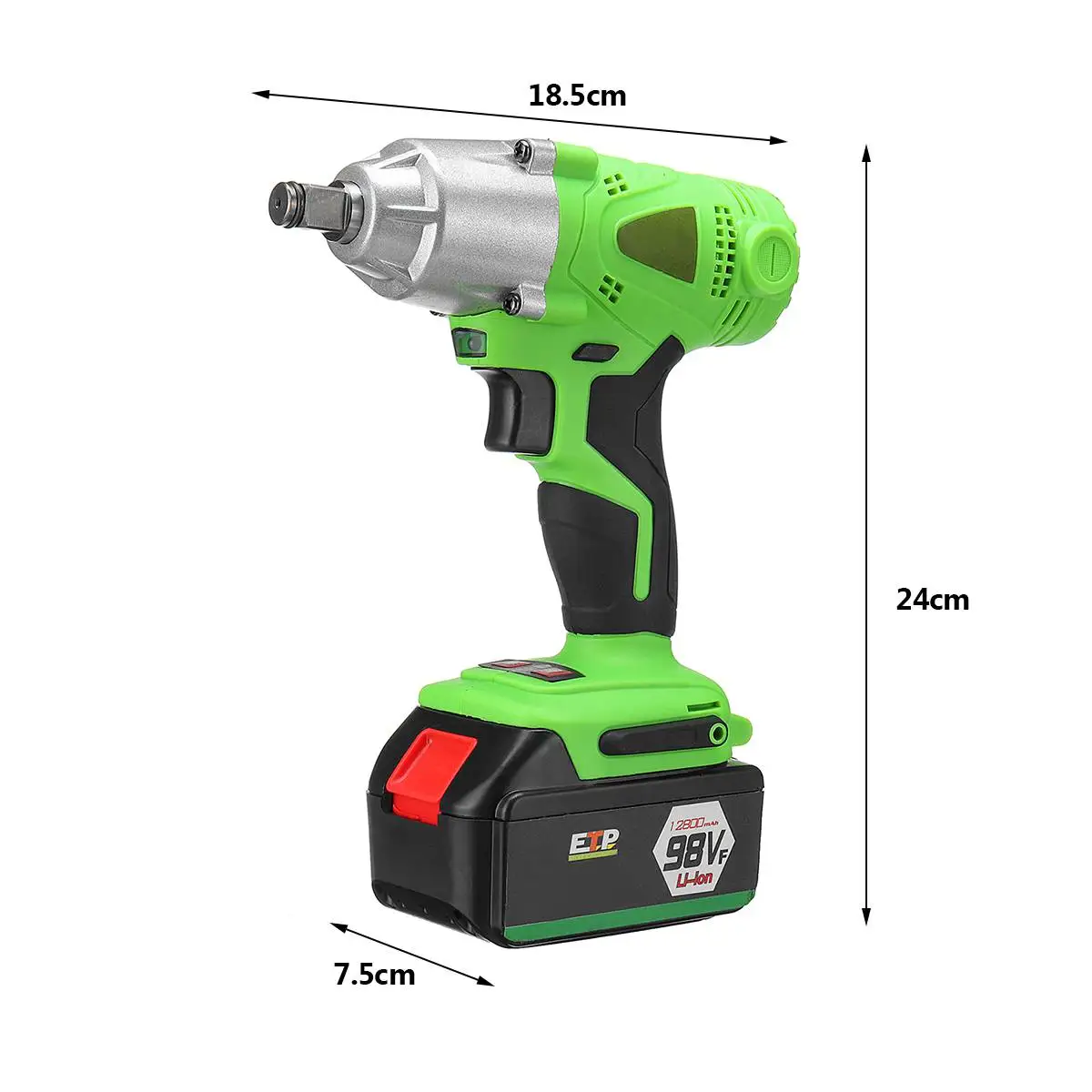 220V Cordless Impact Electric Wrench 12800-16800mAh Li Battery Hand Drill Socket 10mm Wrench Power Tool With LED Light