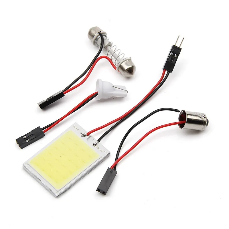 1 комплект белый светильник Cob 24 SMD Светодиодные Автомобильные панельные лампы