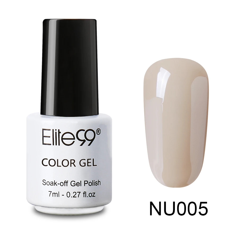 Elite99 Гель-лак для ногтей 7 мл Гибридный гвоздь полуперманентные гель-лаки Soak Off Top телесный цвет Гель-лак для ногтей Vernis - Цвет: NU005