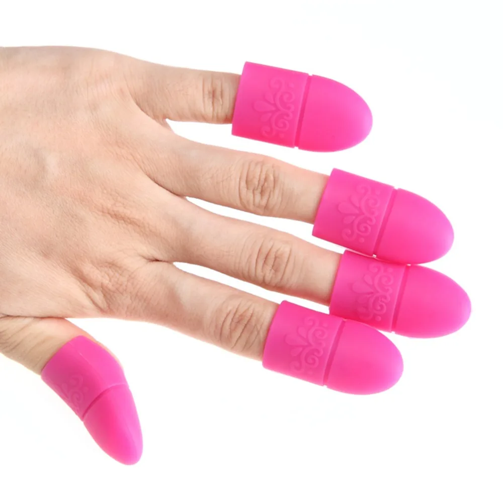 

5pcs/Set Nail Art Tips UV Gel Polish Remover Wrap Silicone Elastic Soak Off Cap Clip Reusable Cleaning Varnish Tools #232043