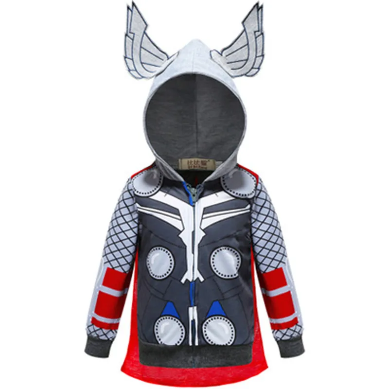Комплект детской одежды для маленьких мальчиков и девочек, комплект одежды Marvel Avengers heros, куртки Капитан Америка Тор Халк Ironman, куртка, костюм