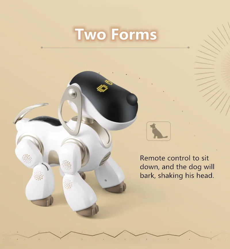 Brinquedo de Aprendizagem Jogar com a Criança Mais Novo Educacional Controle Remoto rc Robô Cão Animal Estimação Simulação ai Pode Cantar Falando Dança 17 Animais e robôs por radiocontrole