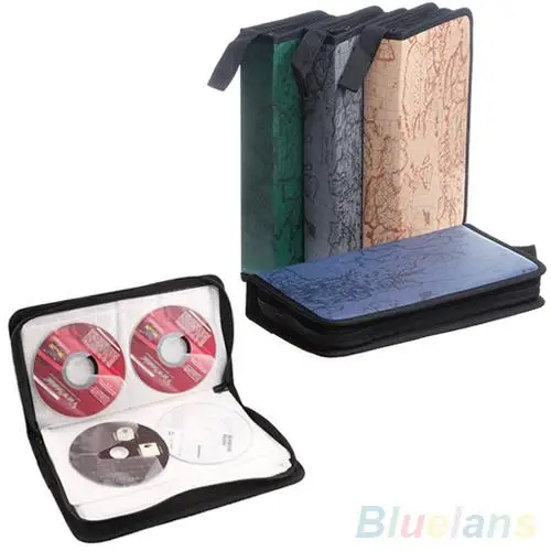 Us 3 15 28 Off 80 Discs Map Pattern Cd Vcd Dvd Storage Holder Case Wallet Carry Organizer Bag In Bags From Home Garden On Aliexpress
