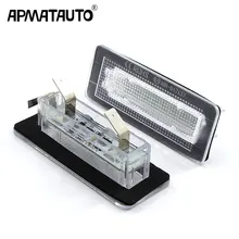 Apmatauto 2 pièces 18SMD numéro de plaque d'immatriculation LED lampe sans erreur pour Benz Smart Fortwo Coupe Convertible 450 451 W450 W453(China)