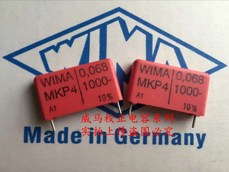 

2020 hot sale 10pcs/20pcs Germany WIMA capacitor MKP4 1000V0.068UF 1000V683 68nf P: 22.5mm Audio capacitor free shipping