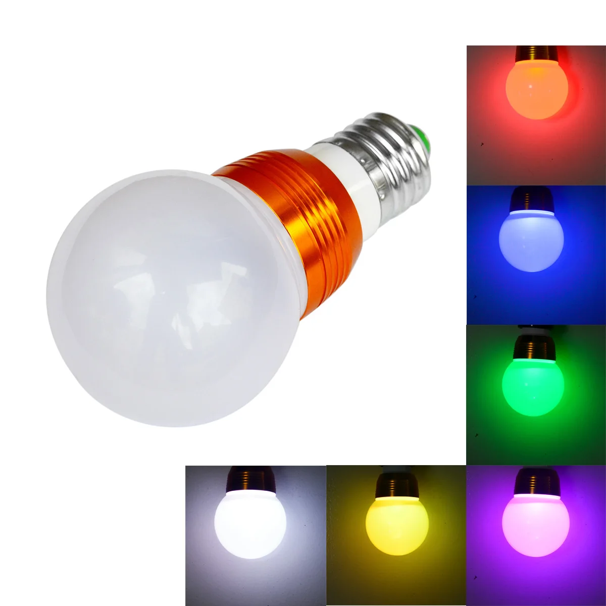 Как поменять цвет лампочки Новый RGB светодио дный лампы E27 Энергосбережение 85 265 В светодио дный пятно
