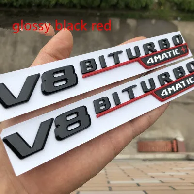 Наклейка на эмблему крыла автомобиля V8 BITURBO 4matic + для Mercedes Benz AMG w117 cla45 w205 c63 w212 e63 w207