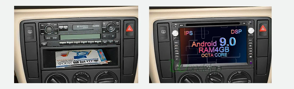 Top DSP IPS 64G Android 9.0 Car GPS For VW PASSAT B5 B4 JETTA BORA GOLF 4 SHARAN POLO MK5 MK4 MK3 T5 TRANSPORTER for Peugeot 307 dvd 5