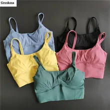 Высококачественный Женский бюстгальтер для йоги, фитнеса, спортзала, Спортивная рубашка, укороченный топ без рукавов, женская одежда для бега, Топы camisa femenina