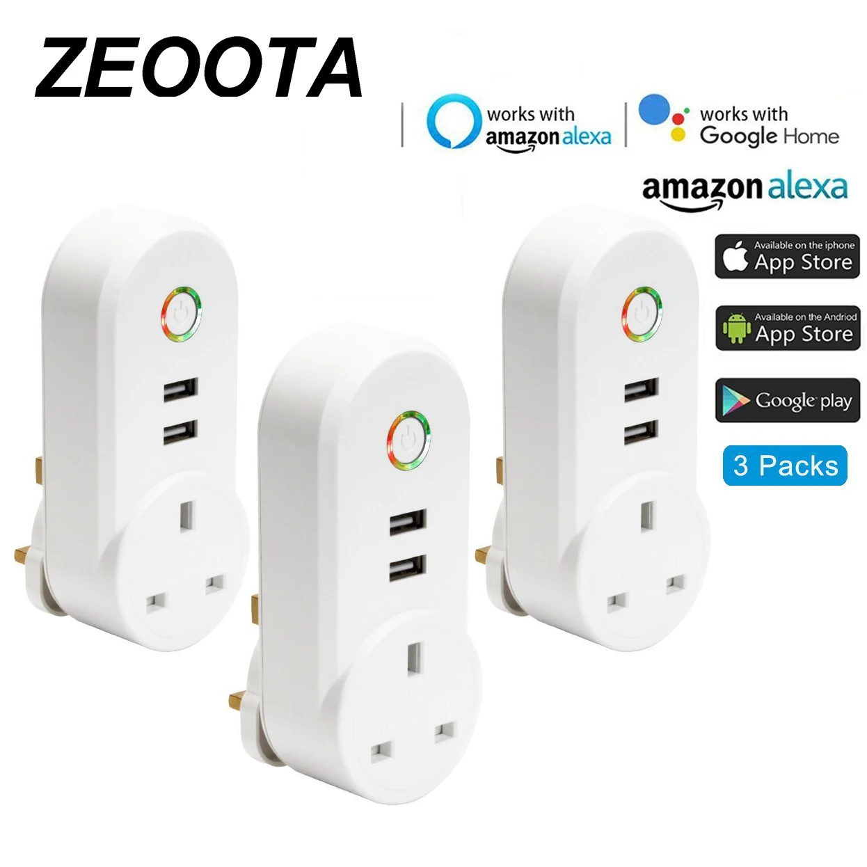 Homekit Wifi Smart Power Plug Outlet Socket with USB Timing Scheduling