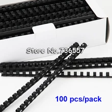 100 шт./кор. ПВХ переплет фартуки 21 кольца 6-16 мм переплет 20-120 листов A4 файл машина для обвязки рулонов пластиковые кольца черного цвета