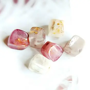 

Japan and South Korea temperament imitation jade Yakili material with gold foil perforated diy handmade beads ear accessories