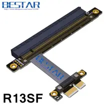 Riser pci-e 1x to 16x Extender Ribbon Cable 10cm 20cm 30cm 60cm 1ft 2ft 3ft  pcie pci express 1X 16X riser Gen3.0 Angle