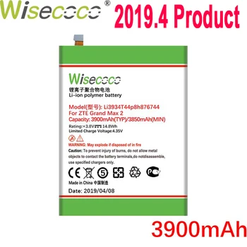 

Wisecoco 3900mAh Li3934T44p8h876744 Battery For ZTE Grand Max 2 Z988 Z981 Phone Latest Production Battery+Tracking Number