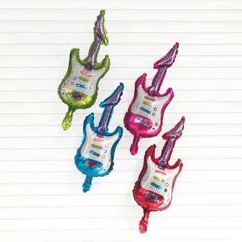

New 1PC mini 22*60cm guitar balloon Aluminum foil balloon birthday Music party decorations kids toy Supplies