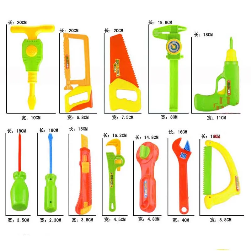 34 шт., детские развивающие игрушки, набор инструментов, детский игровой домик, Классическая пластиковая игрушка для ролевых игр, набор инструментов, игрушки для детей, подарок