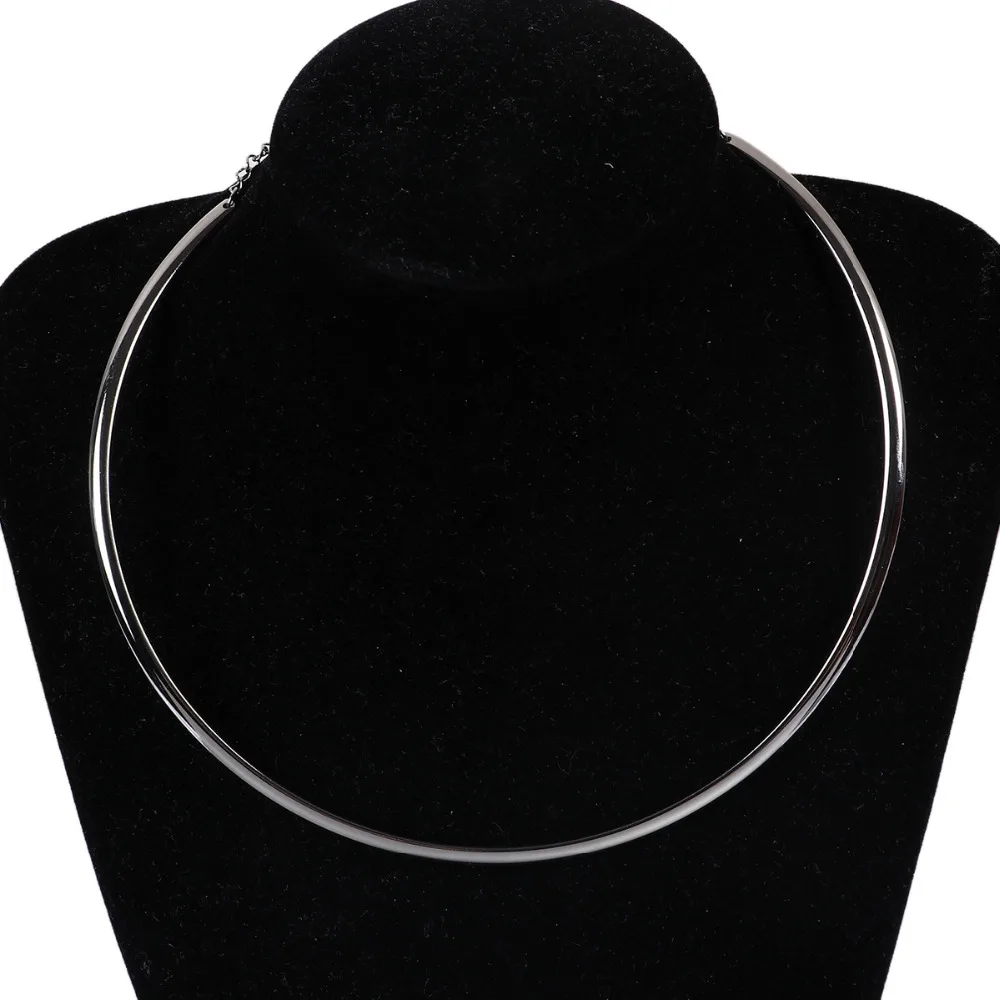 Ожерелье DoreenBeads из нержавеющей стали 304 колье под воротник с круглыми кольцами