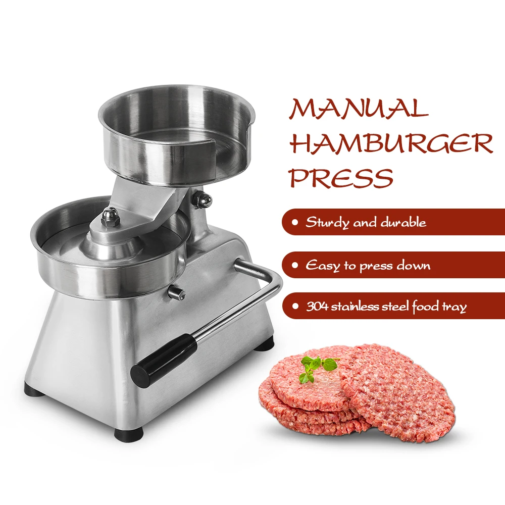 ITOP 150mm Burger Patty Maker Hamburger Press Forming Machine Round Meat Press Food Processors With 500pcs Oil Absorbing APaper