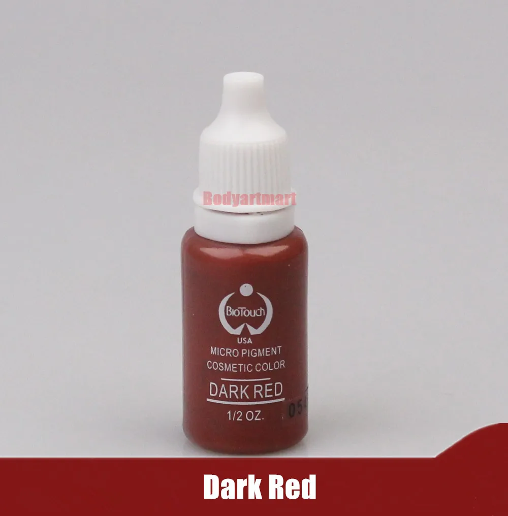 

Free shipping 1pcs dark red Tattoo Pigments For Eyebrow Lips Permanent Makeup Never Change Color Tattoo Inks free shipping