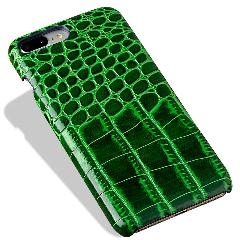 

Wangcangli brand cell phone case emerald crocodile pattern phone case for iphone X cell phone case full manual custom processing