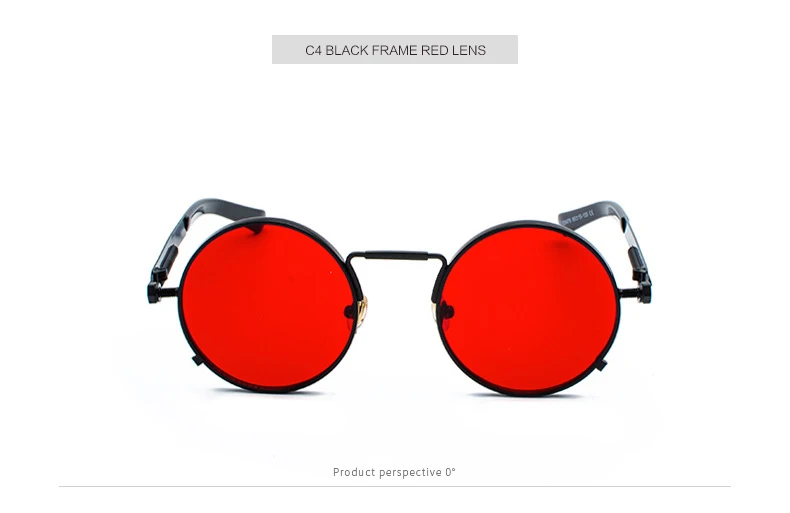 YOOSKE Ретро стимпанк Солнцезащитные очки мужские круглые дизайнерские металлические паровые панк готические Солнцезащитные очки женские UV400 щиты винтажные очки