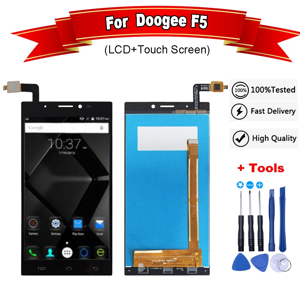 ЖК-дисплей + сенсорный экран в сборе для Doogee F5 100% протестированный ЖК-дигитайзер